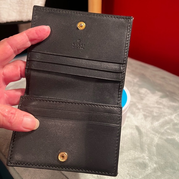 GUCCI Vintage Brown Monogram Leather Wallet EUC - Picture 3 of 10